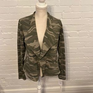 NWT CASLON open front camouflage cardigan